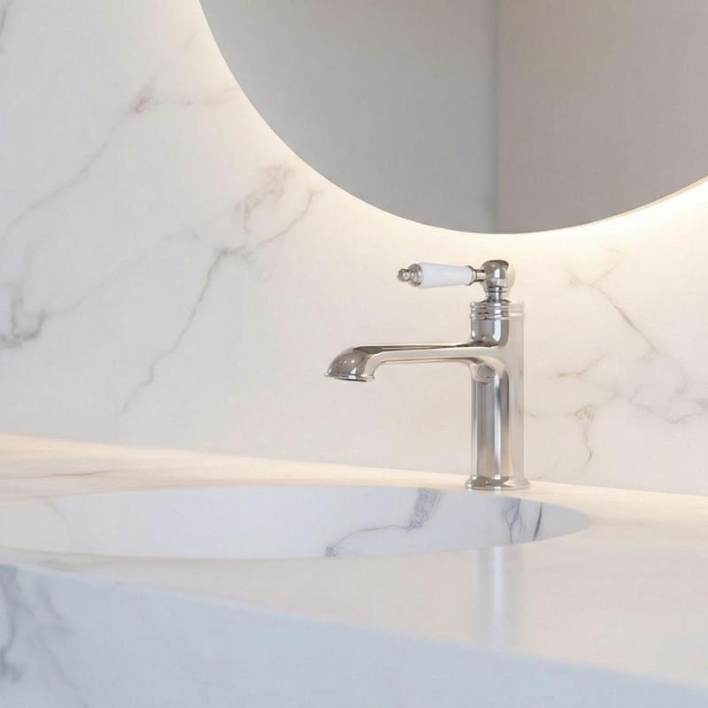 Aquanello Heritage Manor Mitigeur lavabo classique nostalgique Chrome CR-1001-HM