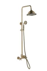 Aquanello Heritage Ascot Ensemble de douche classique Colonne de douche apparente Bronze BN-2003-HA