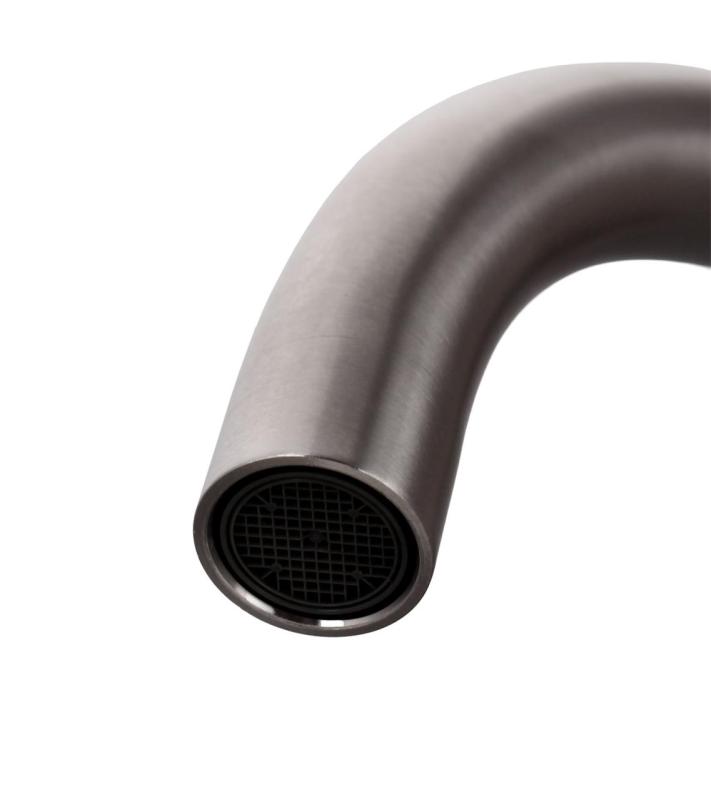 Aquanello Forma Mitigeur de cuisine monobloc massif en acier inoxydable Bec rond SS-1002-FM