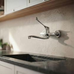 Aquanello Medic Robinet mural de cuisine à longue poignée chromé CR-1005-MD