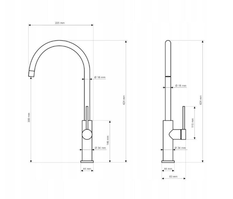 Graniteland Vira Slim Mitigeur de cuisine en cuivre brossé avec bec pivotant 1208972624
