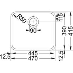 Franke évier Largo LAX 110.45 sous plan 122.0157.545